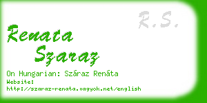 renata szaraz business card